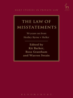 cover image of The Law of Misstatements